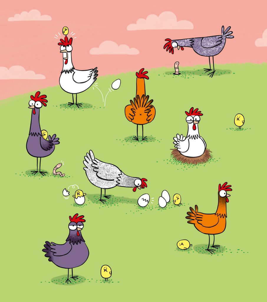 Une page illustrée du livre Y'en a marre de licornes aux éditions Les rêves d'Ily