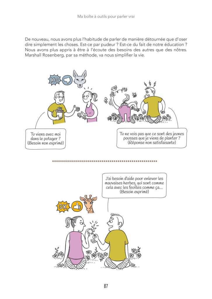 Une page illustrée du livre La communication en BD aux éditions Eyrolles