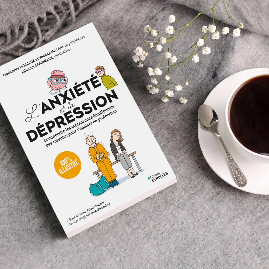 couverture du livre L'anxiété et la dépressionchez éditions Eyrolles illustré par Johanna Crainmark